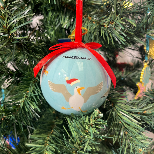 Coastal Seagull Ball Ornament