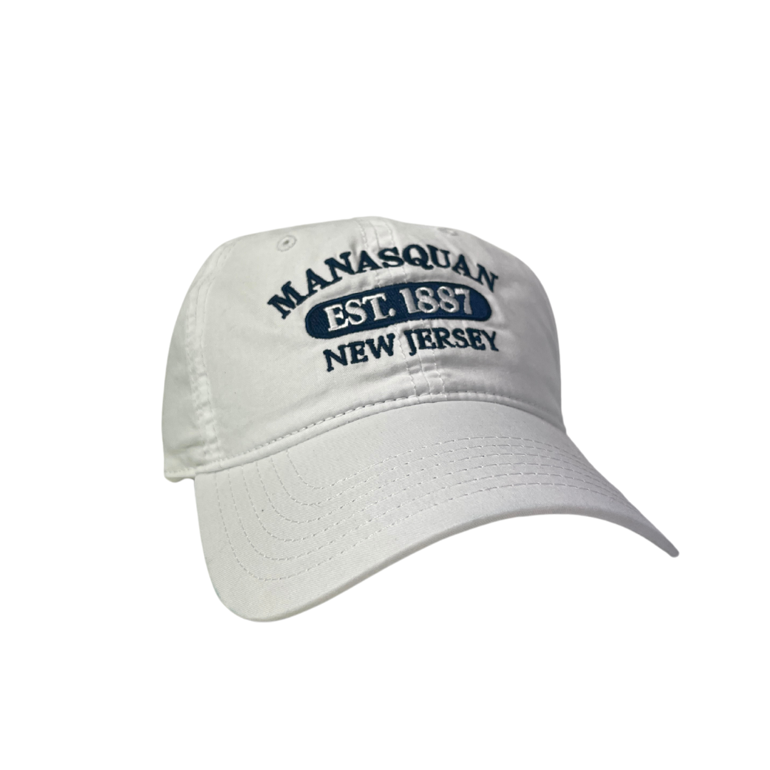 White Manasquan Est. 1887 Baseball Cap