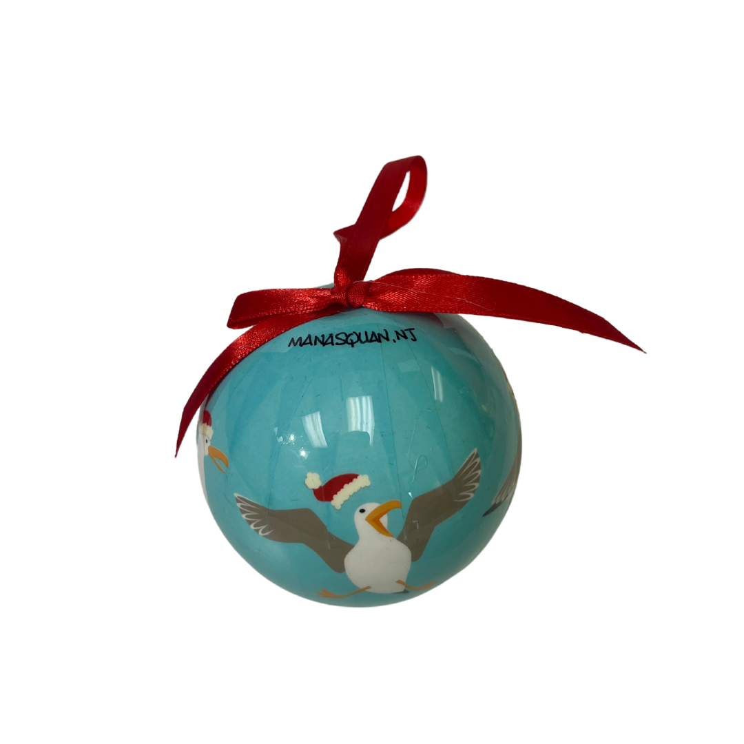 Coastal Seagull Ball Ornament