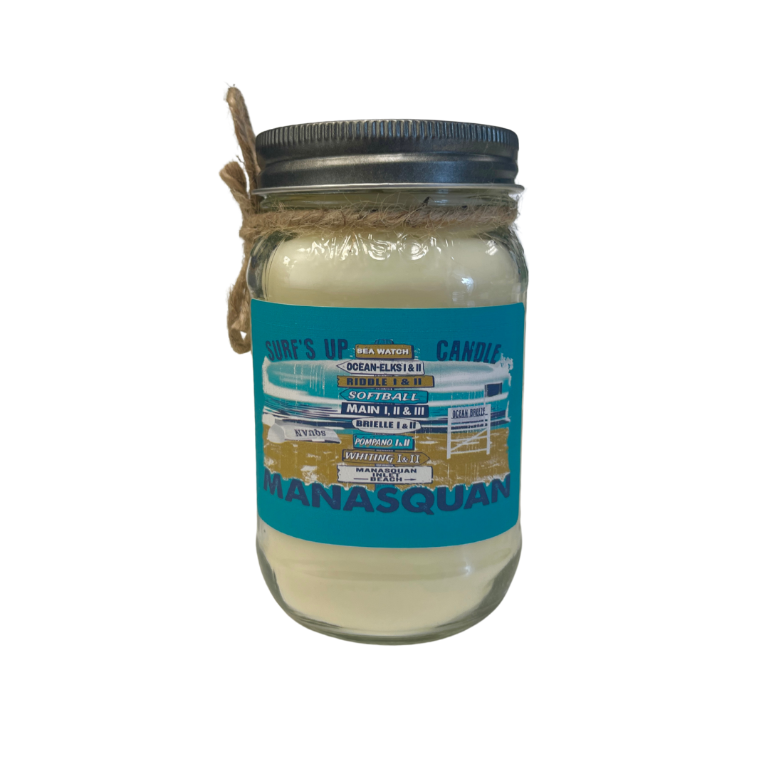 Ocean Breeze “Surf’s Up” Manasquan 16 oz. Candle