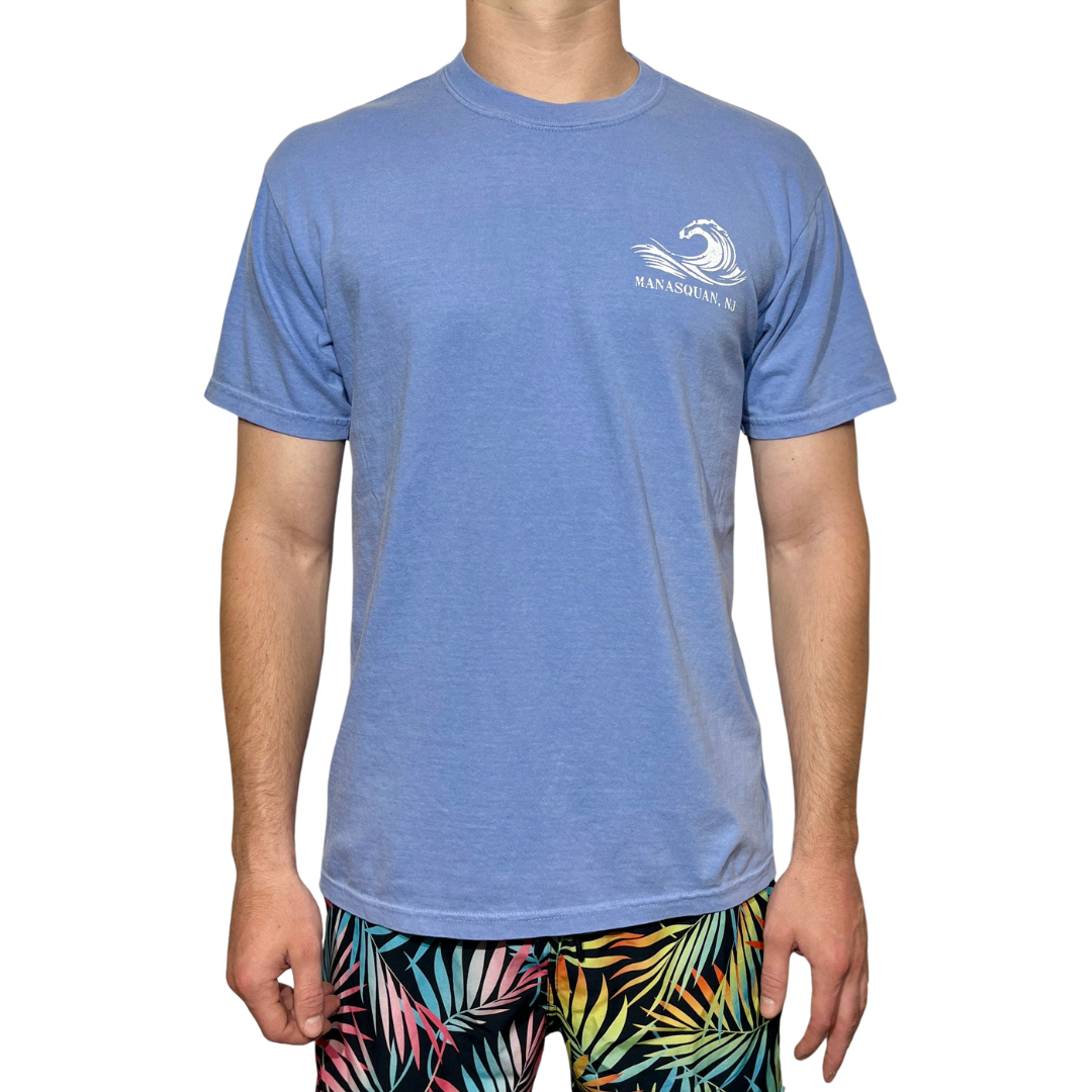 Blue Surfboard Flag Tee