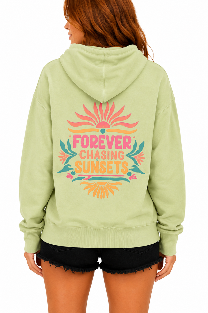 Apple Green Forever Chasing Sunsets Hoodie