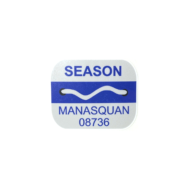 Manasquan Season Beach Badge Vinyl Decal