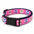 Beach Badge Dog Collar – Pink