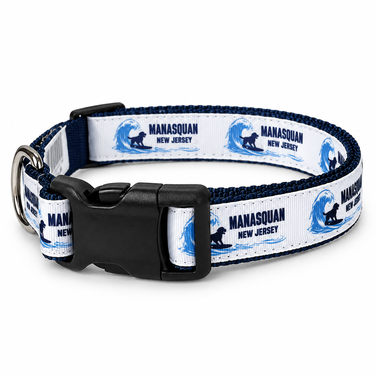 Manasquan NJ Surf Dog Collar – Navy
