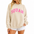 Coconut White Squan Mock Crewneck