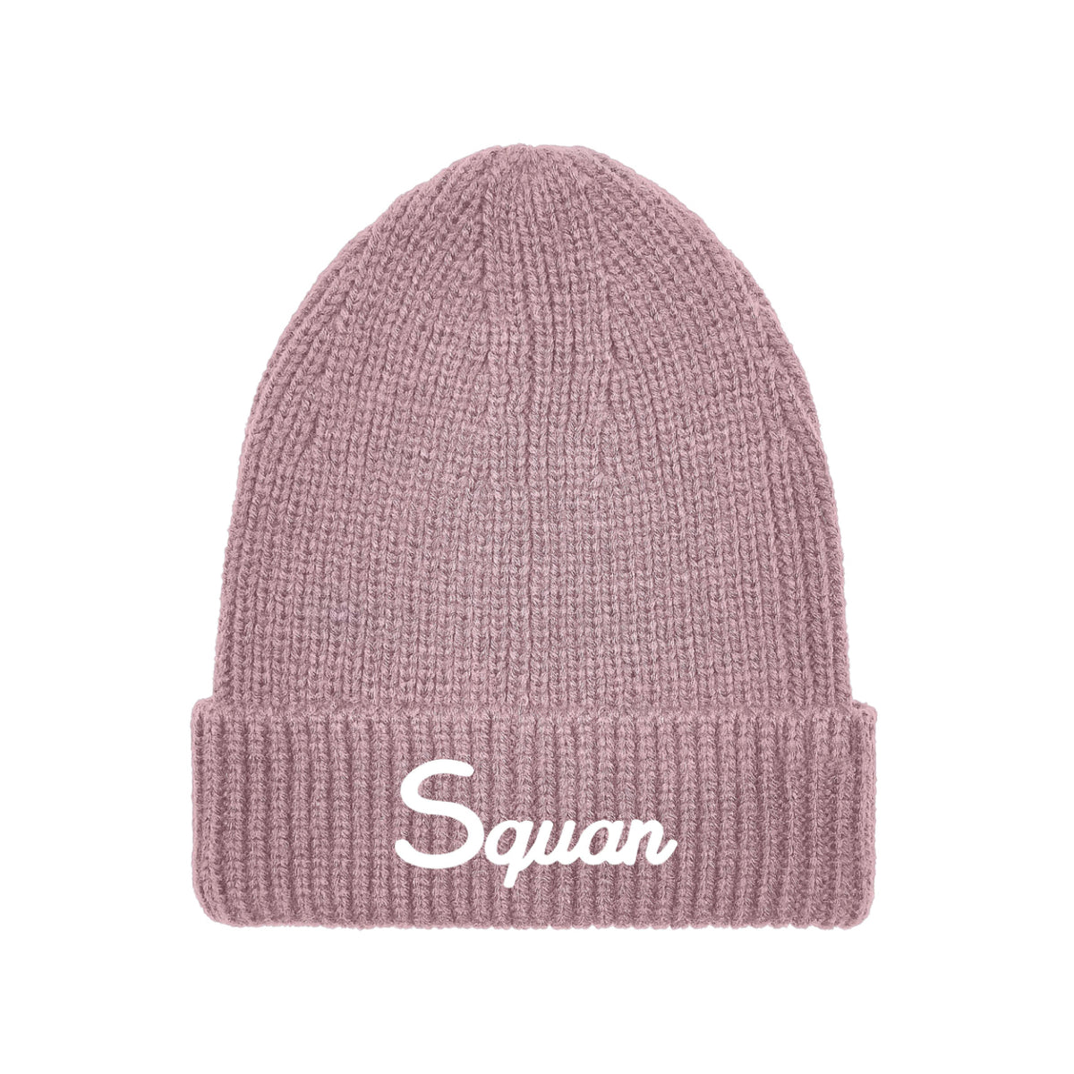 Dusty Rose SQUAN Ribbed Cuff Beanie
