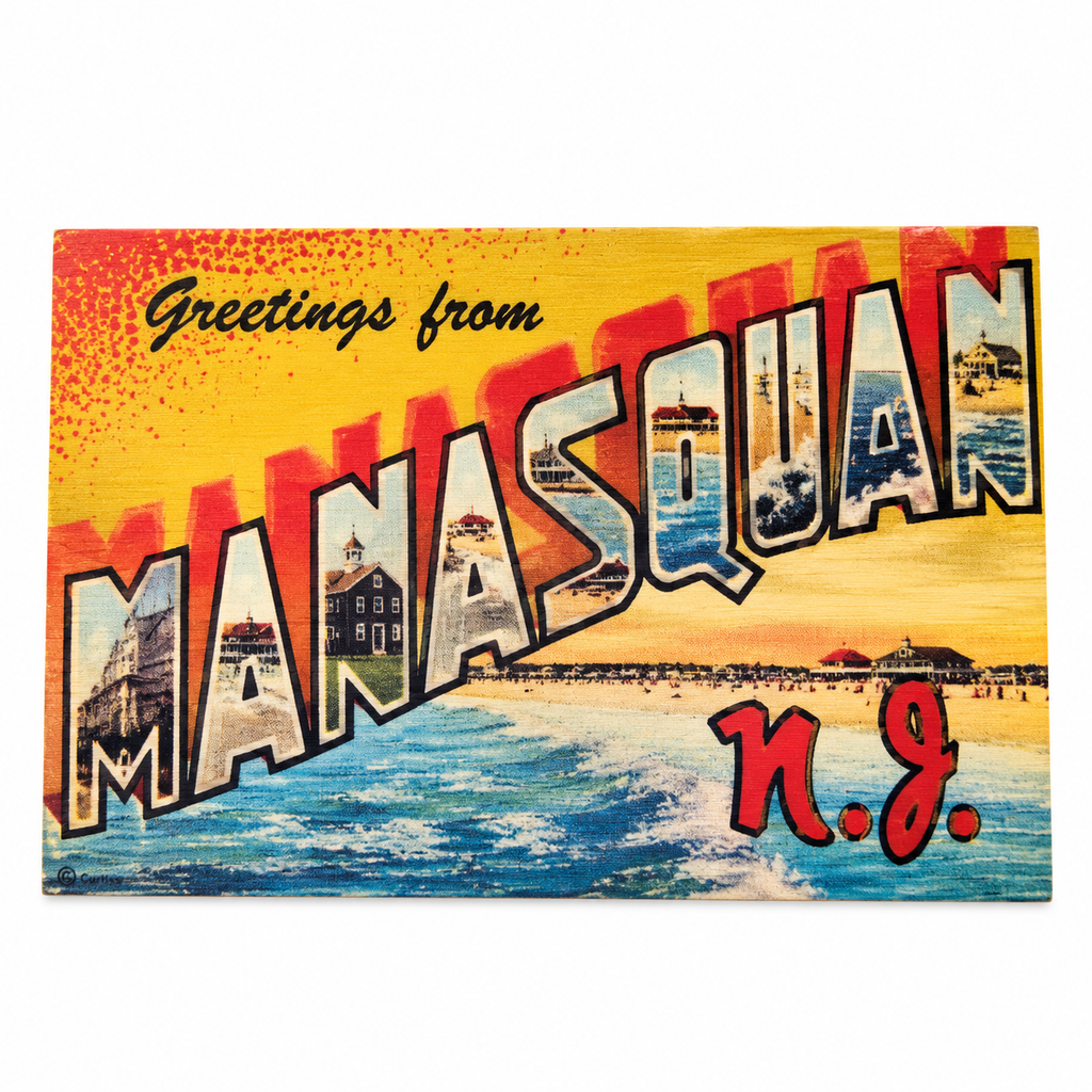 Greetings From Manasquan Wooden Postcard_Front