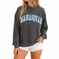 Grey Manasquan Mock Crewneck