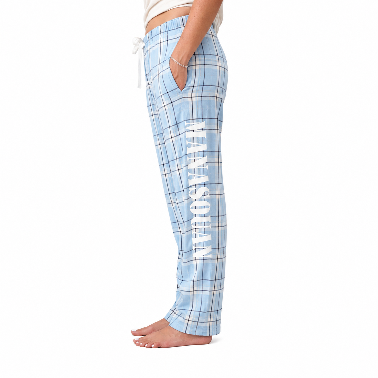 Women’s Manasquan Light Blue Plaid Lounge Pants