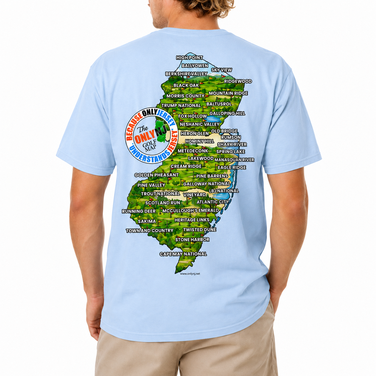 Only NJ Golf Map Tee