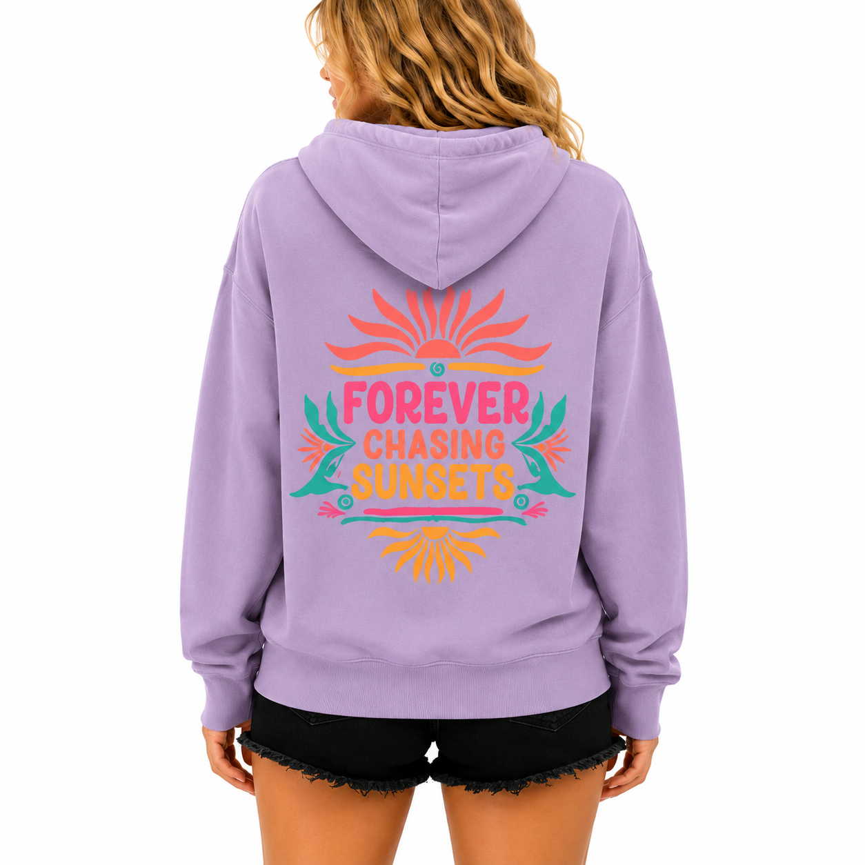 Lilac Forever Chasing Sunsets Hoodie