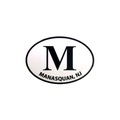 Large Oval Manasquan “M” Vinyl Decal