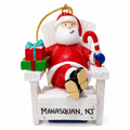 Manasquan Santa Adirondack Chair Christmas Ornament