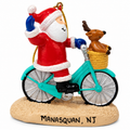 Manasquan Santa Bicycle Christmas Ornament