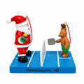 Manasquan Santa & Reindeer Pickleball Ornament