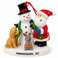 Manasquan Santa & Snowman Christmas Ornament