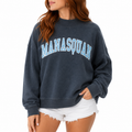 Navy Manasquan Mock Crewneck