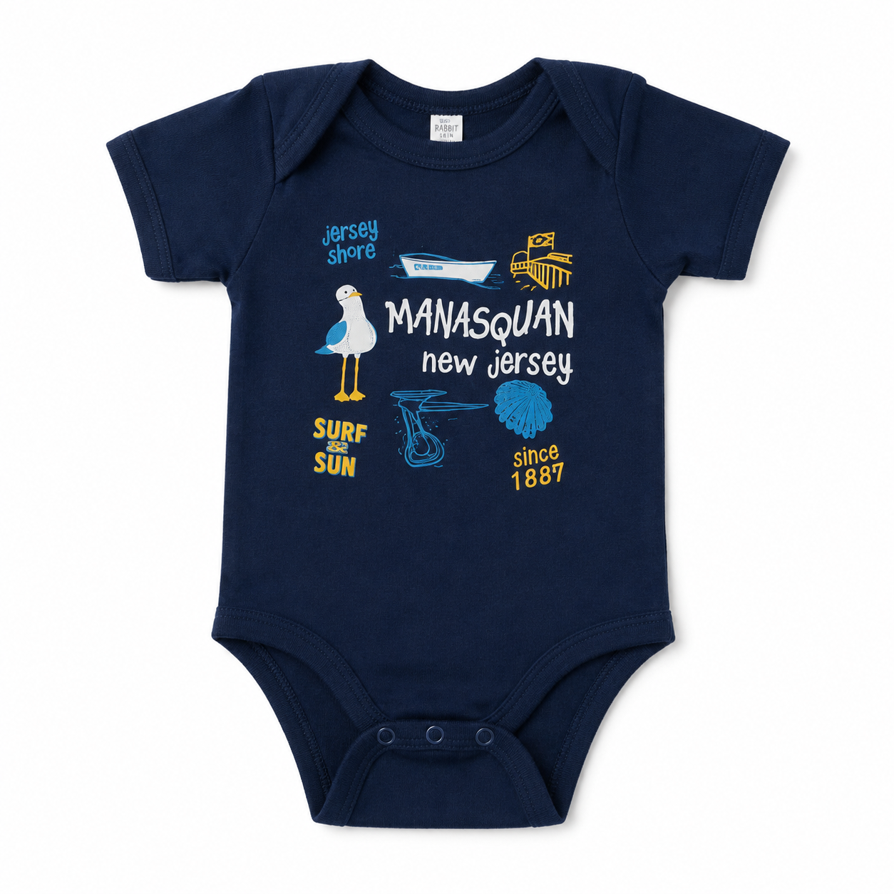 Navy Manasquan Onesie