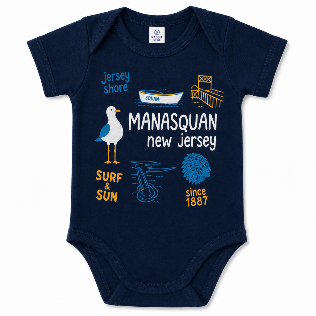 Navy Manasquan Onesie