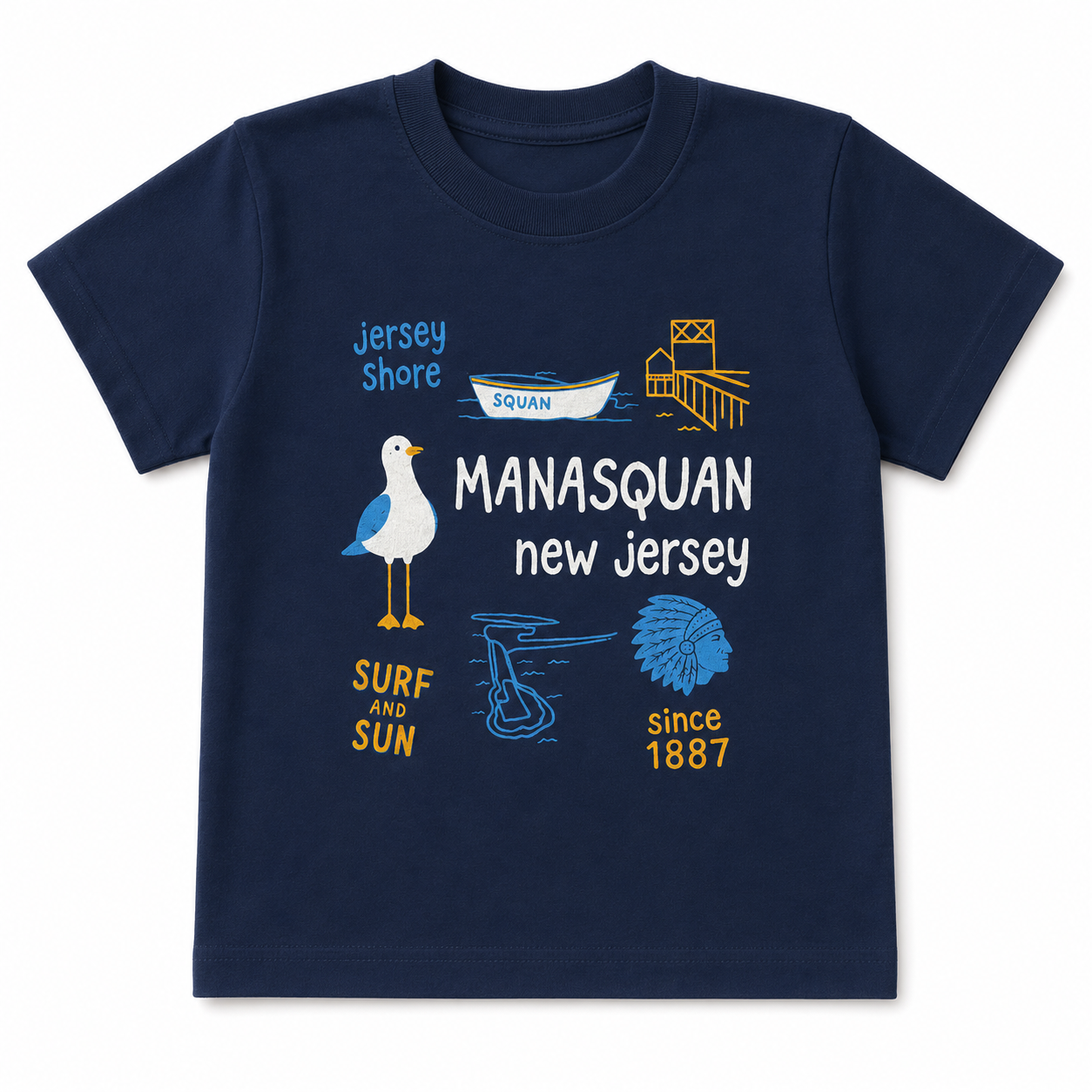 Navy Manasquan Tee