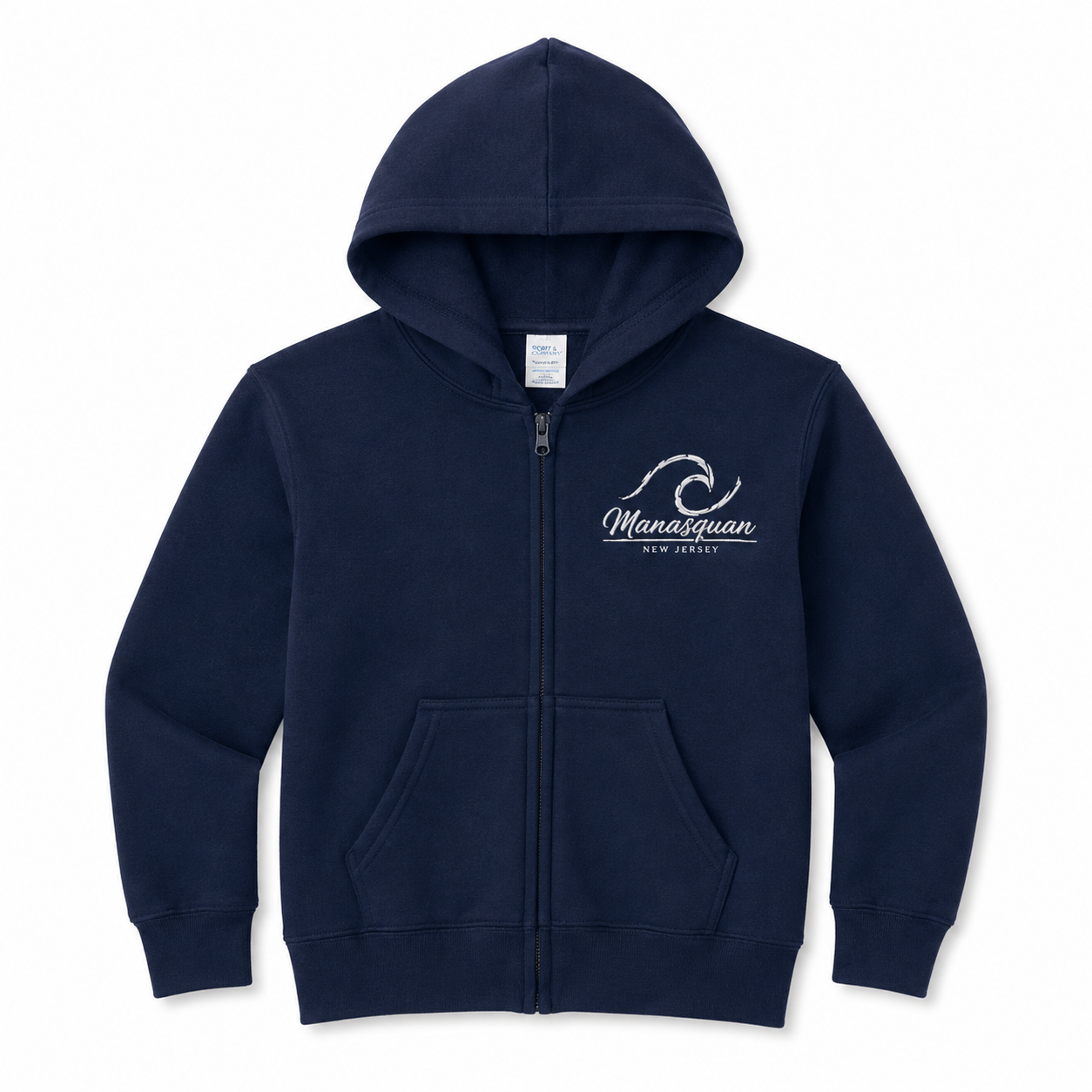 Navy Manasquan Zipper Hoodie