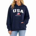 Navy USA Appliqué Hood