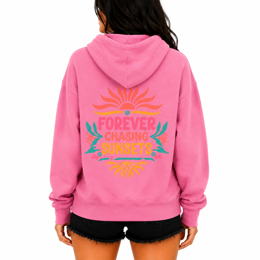 Pink Forever Chasing Sunsets Hoodie
