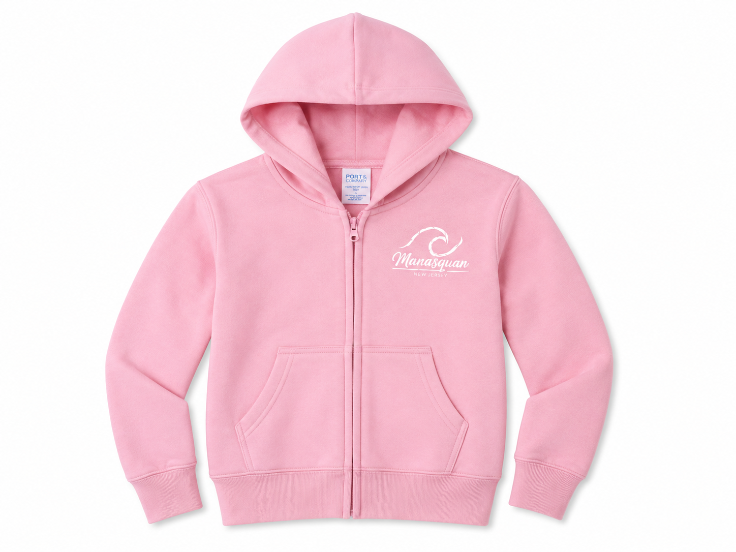 Pink Manasquan Zipper Hoodie