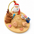 Beach Santa Buried in the Sand Christmas Ornament