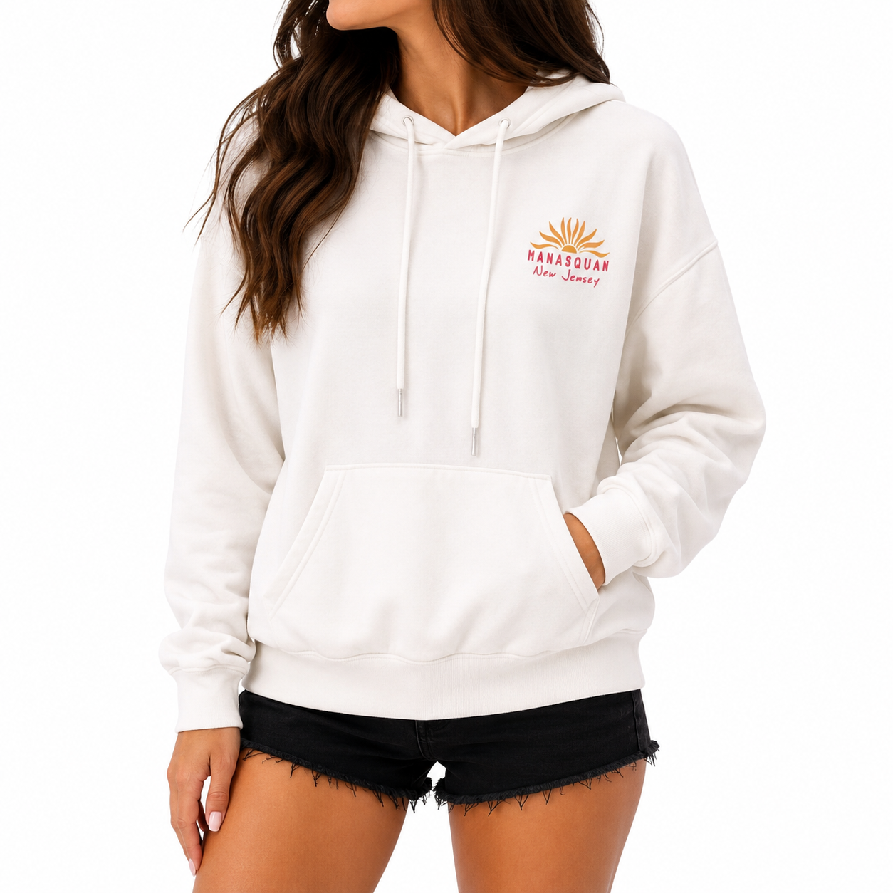 White Forever Chasing Sunsets Hoodie