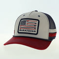 Cardinal, Stone & Slate Manasquan Surfboard Flag Trucker Hat