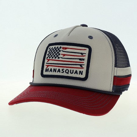 Cardinal, Stone & Slate Manasquan Surfboard Flag Trucker Hat