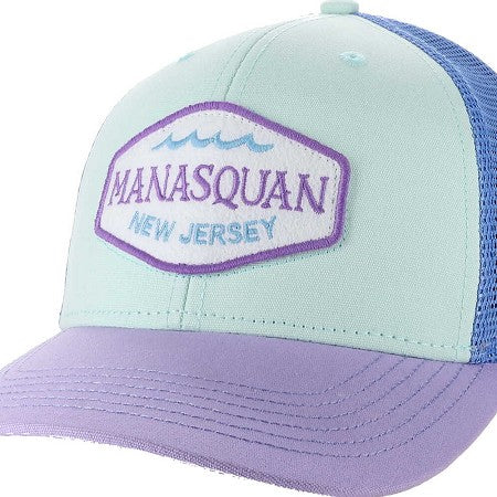 Iris, Lilac & Light Blue Manasquan Patch Trucker Hat